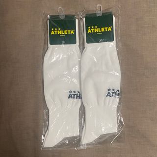 アスレタ(ATHLETA)の2足ATHLETAアスレタ22-24cm サッカーソックス新品01080WHT(ウェア)