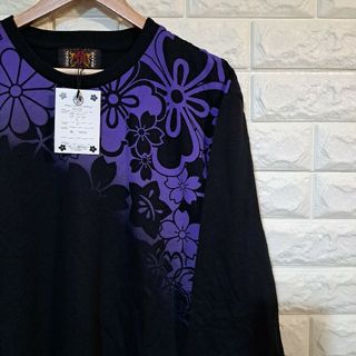 [NISHIKI 錦] 菊桜 和柄 ロングスリーブ [新品未使用]L-91367(Tシャツ/カットソー(七分/長袖))