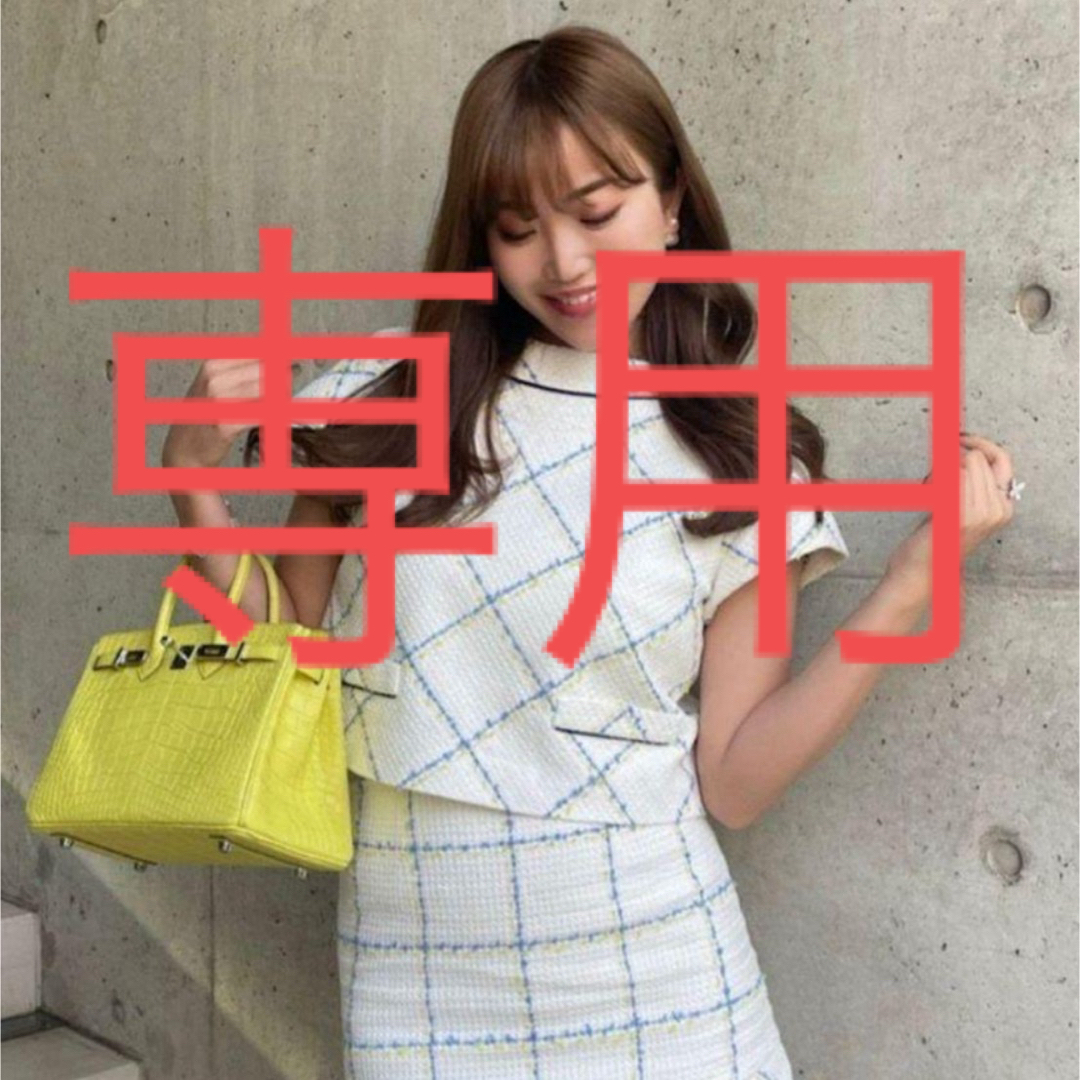 未使用 sheller シェリエ バックZIPダイヤツイードトップス 未使用 sheller シェリエ バックZIPダイヤツイードトップス