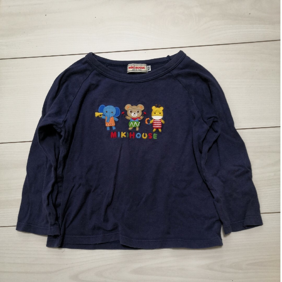 mikihouse(ミキハウス)の2枚で300円ミキハウス長袖Tシャツ キッズ/ベビー/マタニティのキッズ服男の子用(90cm~)(Tシャツ/カットソー)の商品写真