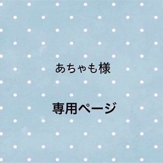 あちゃも様専用ページ(その他)