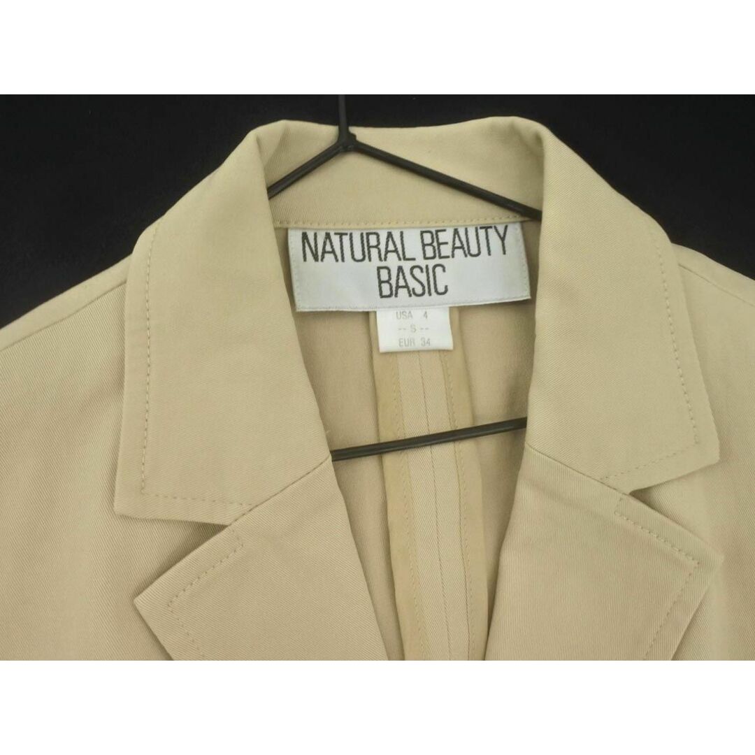 NATURAL BEAUTY BASIC(ナチュラルビューティーベーシック)のNATURAL BEAUTY BASIC ナチュラルビューティーベーシック テーラード ジャケット size4/ベージュ ■◇ レディース レディースのジャケット/アウター(テーラードジャケット)の商品写真