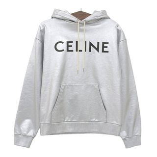 セリーヌ(celine)のセリーヌ メタリック ロゴ パーカー 2Y321684O メンズ シルバー CELINE 【中古】 【アパレル・小物】(パーカー)