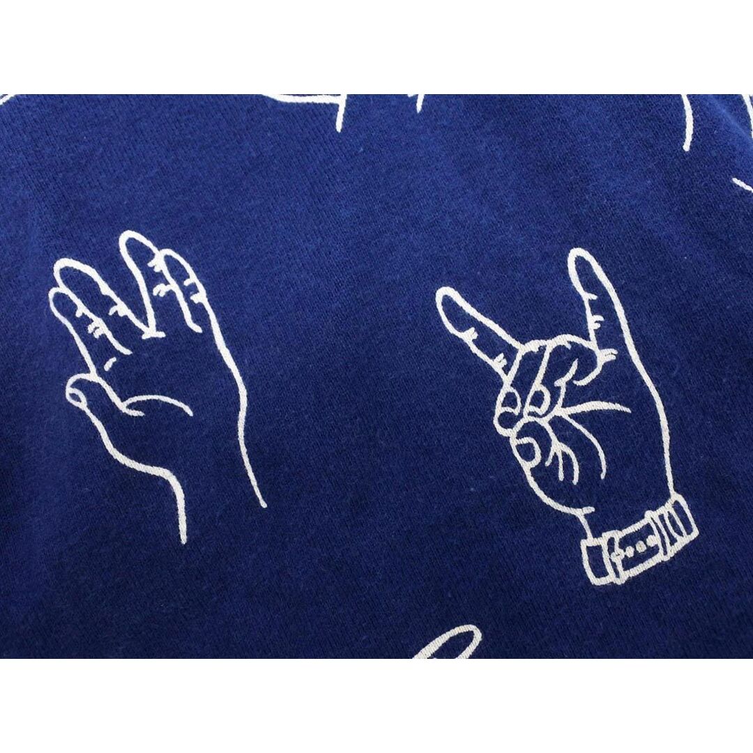 BEAMS(ビームス)のBEAMS BOY ビームスボーイ 総柄 ポケット 長袖 Tシャツ 紺 ◇■ レディース レディースのトップス(Tシャツ(長袖/七分))の商品写真