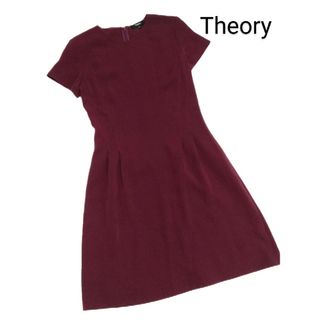 セオリー(theory)の美品 Theory ワンピース ボルドー 2(ひざ丈ワンピース)