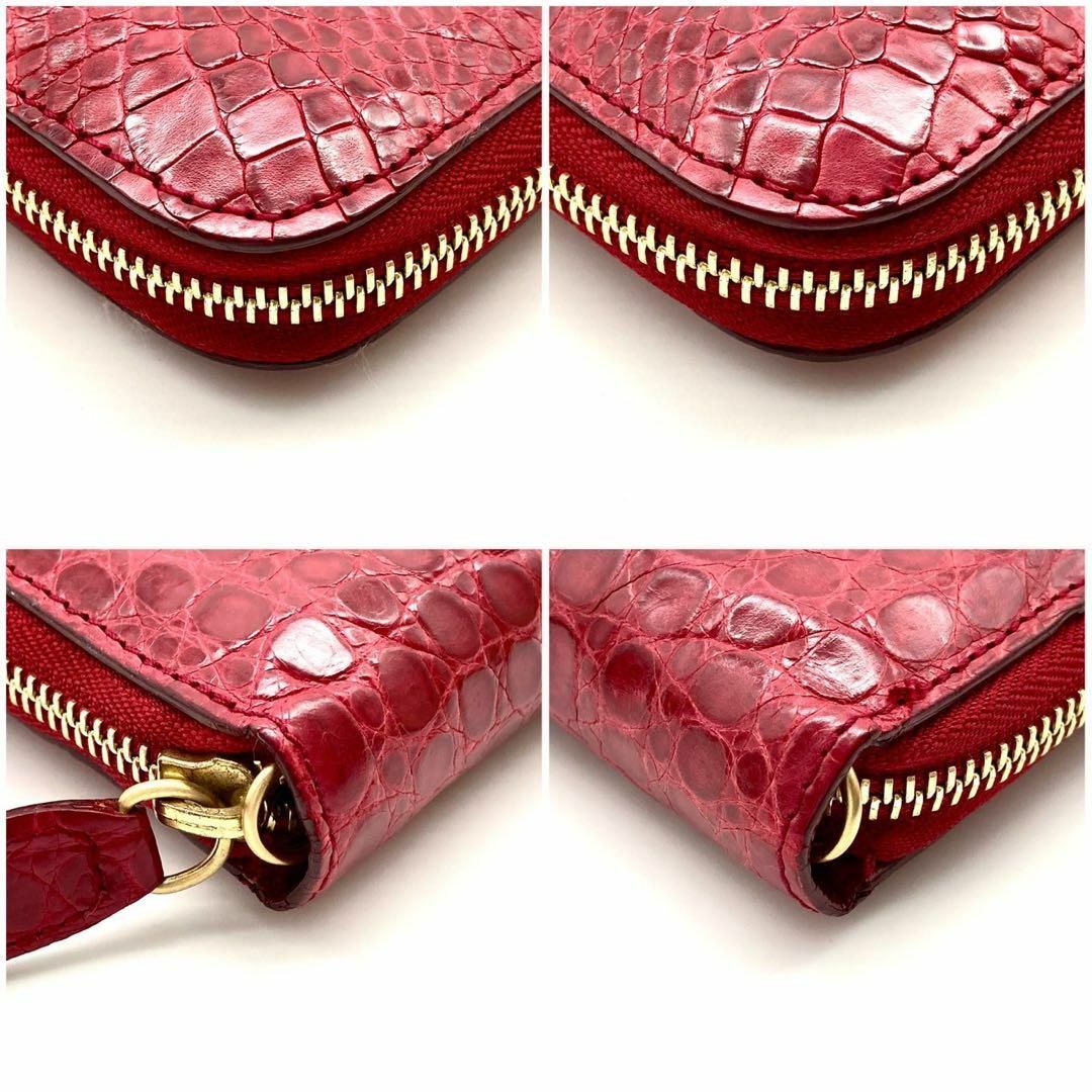 MCM(エムシーエム)のMCM 長財布 クロコダイル チェーンウォレット レッド 60217 レディースのファッション小物(財布)の商品写真