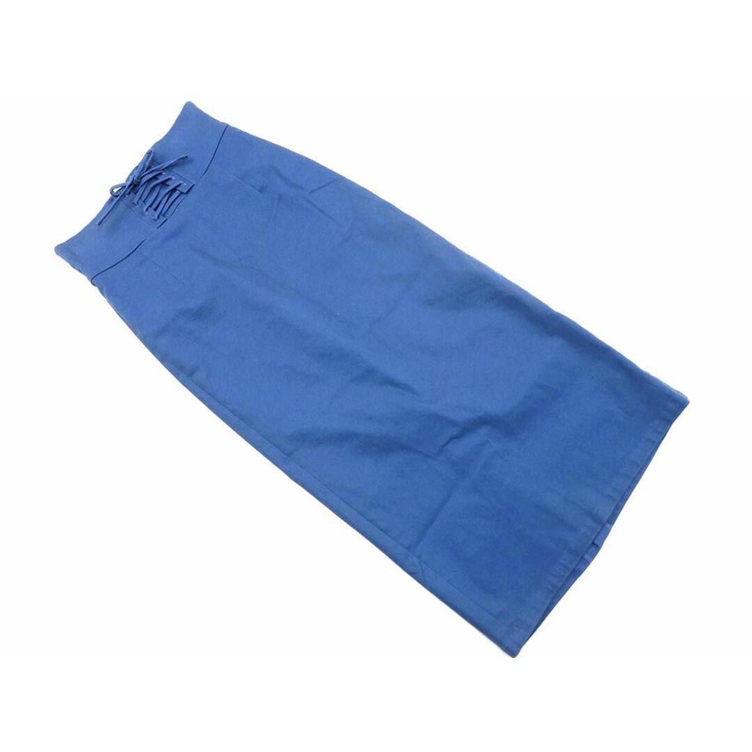 CECIL McBEE(セシルマクビー)のCECIL McBEE セシルマクビー レースアップ ロング スカート sizeS/青 ■■ レディース レディースのスカート(ロングスカート)の商品写真