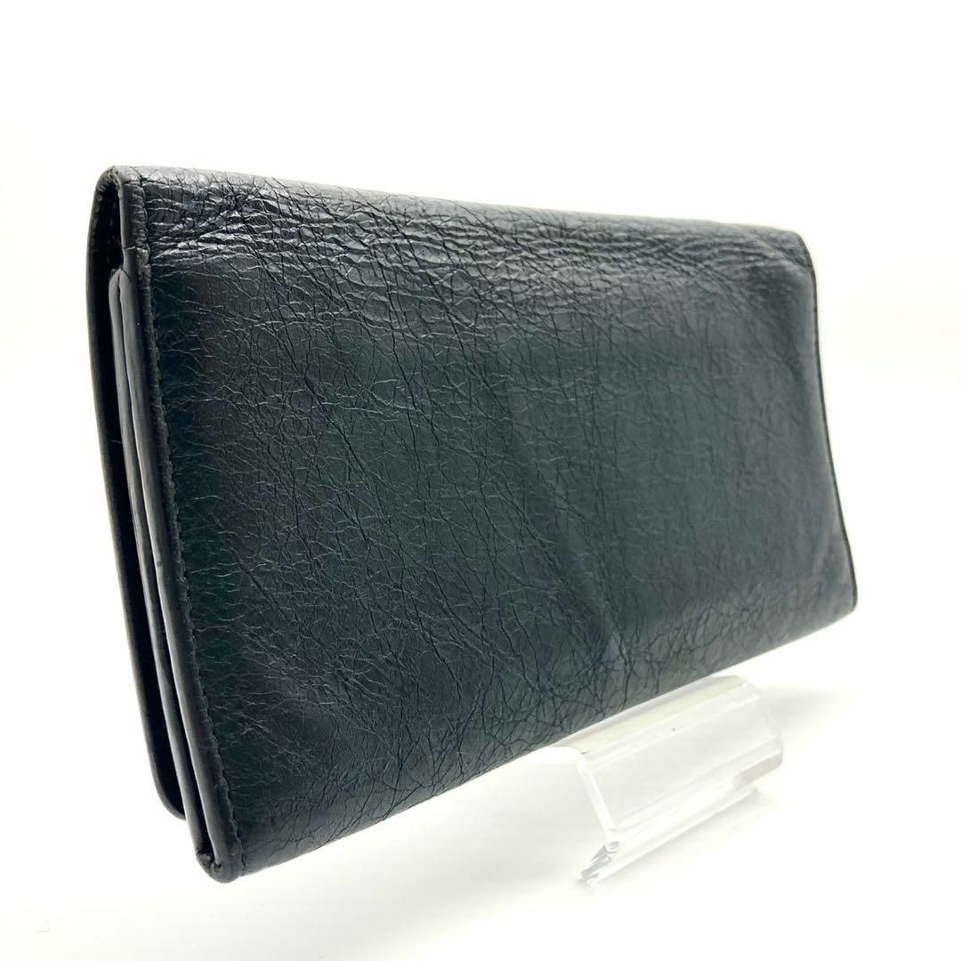 BALENCIAGA 長財布 2つ折り 本革 ダークグリーン 60217 BALENCIAGA 長財布 2つ折り 本革 ダークグリーン 60217