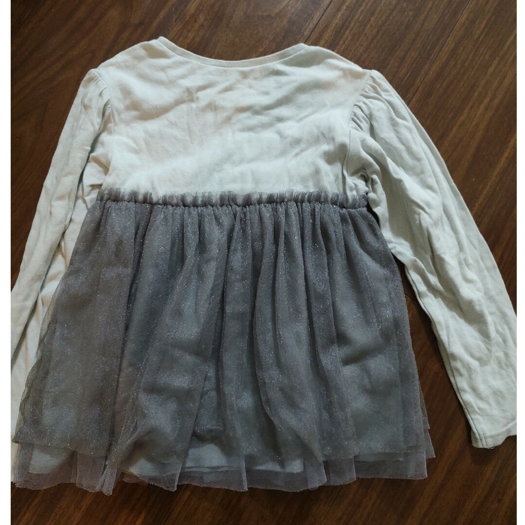 apres les cours(アプレレクール)のチュール　カットソー　130 キッズ/ベビー/マタニティのキッズ服女の子用(90cm~)(Tシャツ/カットソー)の商品写真