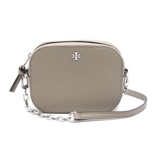 トリーバーチ(Tory Burch)のTory Burch (トリーバーチ) チェーンショルダーバッグ カメラバッグ ポシェット 斜め掛け ロゴ エマーソン 52898 サフィアーノレザー グレージュ レディース 美品(ショルダーバッグ)