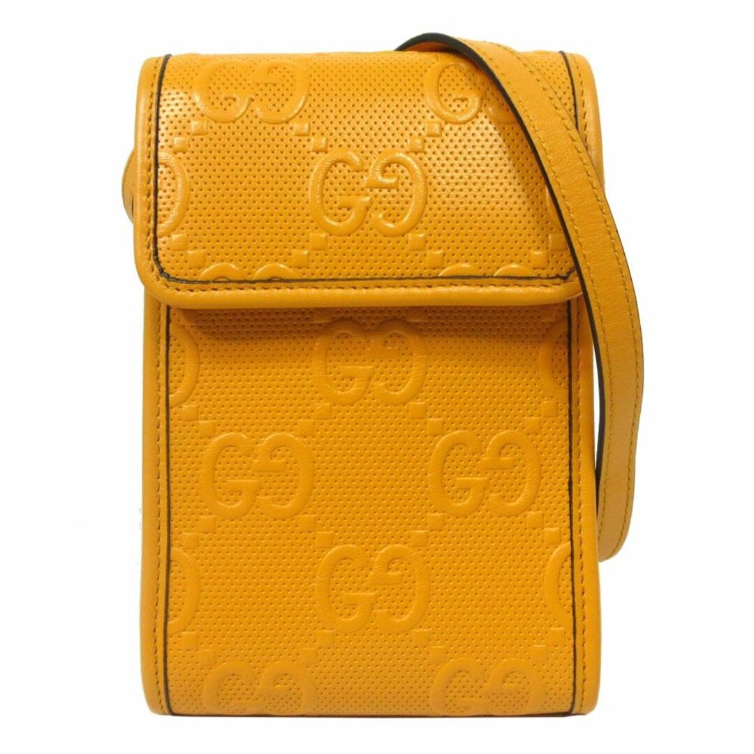 Gucci(グッチ)の【新品】グッチ ショルダーバッグ 625571 (イエロー系) GUCCI レザー GGエンボス 斜め掛け サコッシュ スマホショルダー ブティックライン レディース レディースのバッグ(ショルダーバッグ)の商品写真