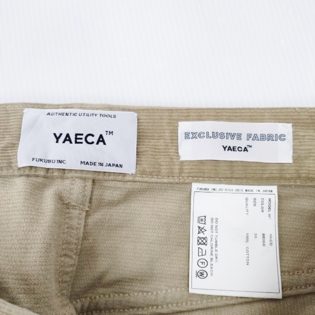 YAECA(ヤエカ)のYAECA WIDE TAPERED CORDUROY PANTS コーデュロイパンツ 定価22000円 10-CD パンツ ベージュ BEIGE レディース ヤエカ【中古】4-0206T◎ レディースのパンツ(その他)の商品写真