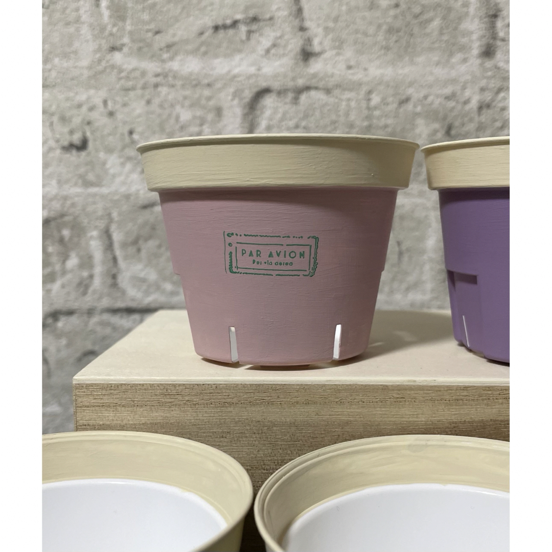 リメイク鉢 Sポット75 スリット鉢 くすみカラー ハンドメイドのフラワー/ガーデン(プランター)の商品写真