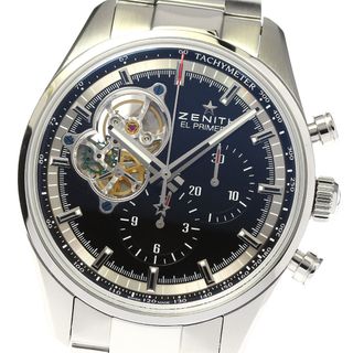 ゼニス(ZENITH)のゼニス ZENITH 03.2040.4061/21.C496 エルプリメロ クロノマスター オープン 自動巻き メンズ 良品 箱・保証書付き_801477(腕時計(アナログ))