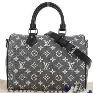 ルイヴィトン(LOUIS VUITTON)の【本物保証】 布袋付 新品同様 ルイヴィトン LOUIS VUITTON モノグラム ジャガード デニム スピーディ バンドリエール25 2WAYバッグ M21464(ハンドバッグ)