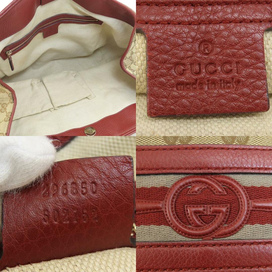 Gucci(グッチ)のGUCCI 296850 GG ホーズビット トートバッグ キャンバス レザー レディース レディースのバッグ(トートバッグ)の商品写真