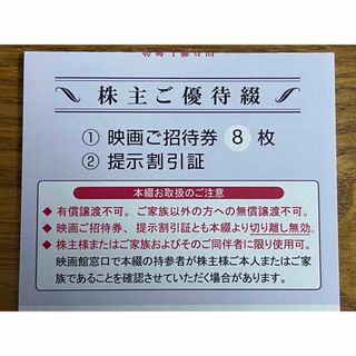 東京テアトル　株主優待券　【８枚】(その他)