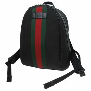 グッチ(Gucci)の【新品】グッチ GUCCI リュック レディース 630917(ブラック) ナイロンキャンバス ウェビングライン シェリーライン バックパック アウトレット(リュック/バックパック)