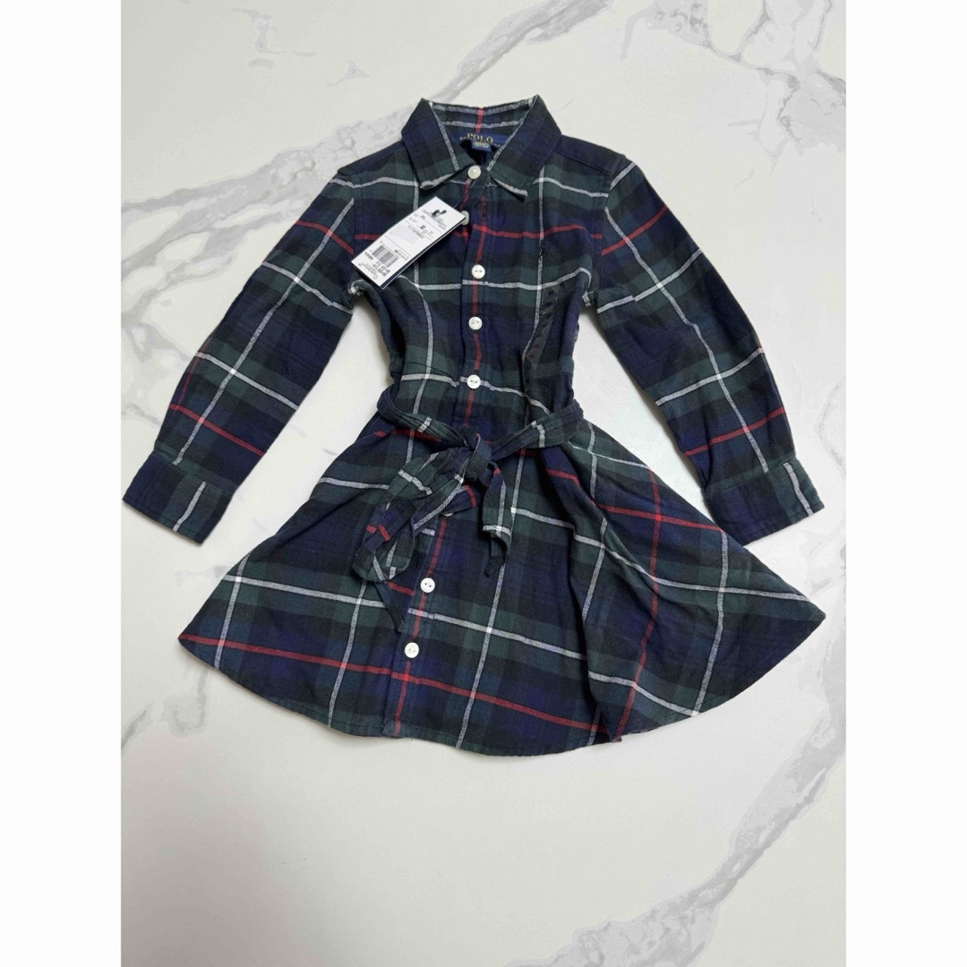 Ralph Lauren(ラルフローレン)の新品Ralph Laurenシャツワンピース キッズ/ベビー/マタニティのキッズ服女の子用(90cm~)(ワンピース)の商品写真