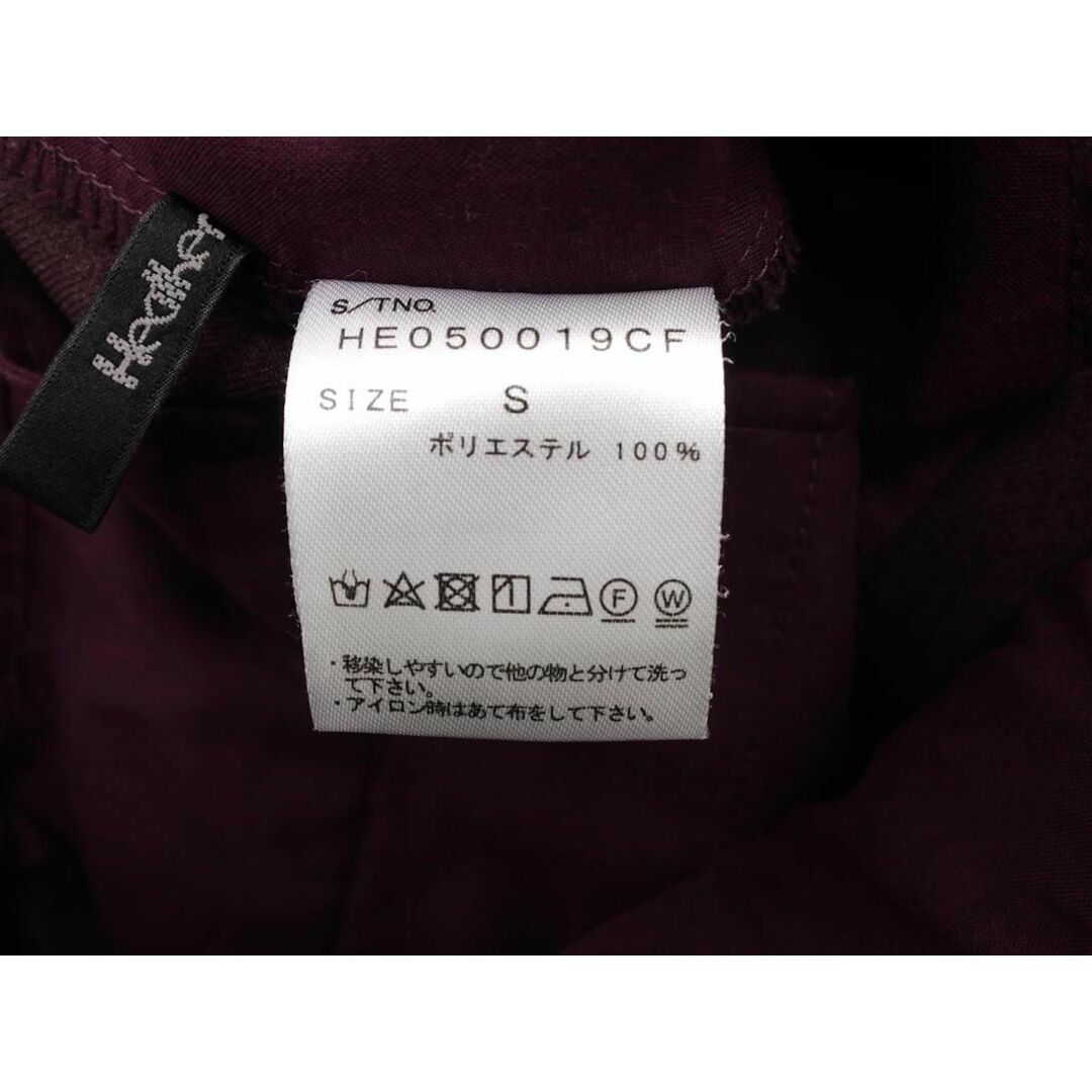 heather(ヘザー)のHeather ヘザー カラー スラックス パンツ sizeS/ボルドー ■■ レディース レディースのパンツ(その他)の商品写真