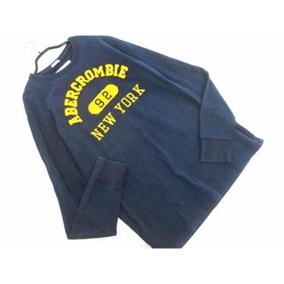 アバクロンビーアンドフィッチ(Abercrombie&Fitch)のAbercrombie & Fitch アバクロンビー＆フィッチ ロゴ 長袖 カットソー sizeXL/濃紺 ◇■ メンズ(Tシャツ/カットソー(七分/長袖))