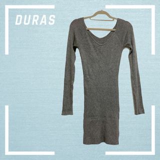 デュラス(DURAS)のDURAS デュラス ミニワンピース セクシー グレー mko29(ミニワンピース)