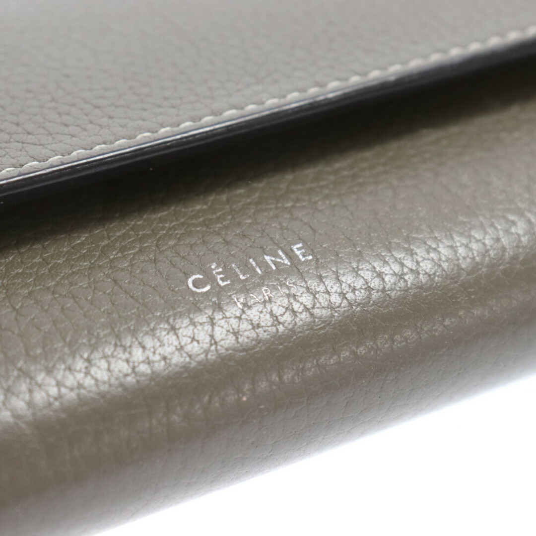 celine(セリーヌ)のCELINE セリーヌ ラージフラップ マルチファンクション 二つ折り長財布 グレージュ 101673 メンズのファッション小物(長財布)の商品写真