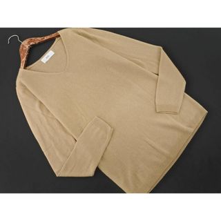 マウジー(moussy)のアズールバイマウジー Vネック ニット セーター sizeS/ベージュ ◇■ レディース(ニット/セーター)