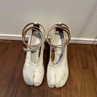 マルタンマルジェラ(Maison Martin Margiela)のmaisonmargielaメゾンマルジェラ足袋シューズペイント加工38 ヒール(ハイヒール/パンプス)