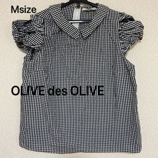 オリーブデオリーブ(OLIVEdesOLIVE)のOLIVE des OLIVE チェックシャツ M(シャツ/ブラウス(半袖/袖なし))