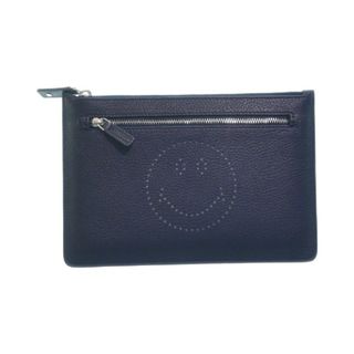 アニヤハインドマーチ(ANYA HINDMARCH)のANYA HINDMARCH アニヤ　ハインドマーチ クラッチバッグ - 紺 【古着】【中古】(クラッチバッグ)