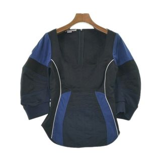 ステラマッカートニー(Stella McCartney)のSTELLA McCARTNEY ブラウス 38(S位) 黒x青 【古着】【中古】(シャツ/ブラウス(長袖/七分))