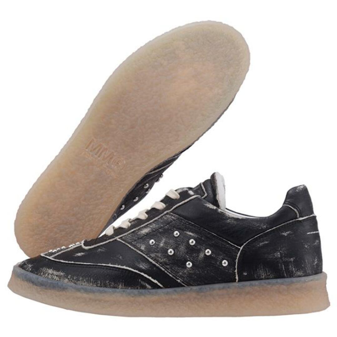 MM6(エムエムシックス)のMM6 Maison Margiela Sneakers エムエムシックス メゾンマルジェラ Leather low-top sneakers S66WS0086 P2232 T8013 NKN ブラック メンズの靴/シューズ(スニーカー)の商品写真