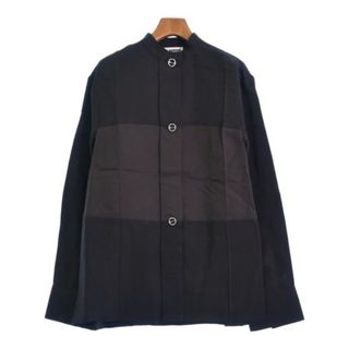 ジルサンダー(Jil Sander)のJIL SANDER ジルサンダー カジュアルシャツ 32(XXXS位) 黒x茶 【古着】【中古】(シャツ/ブラウス(長袖/七分))