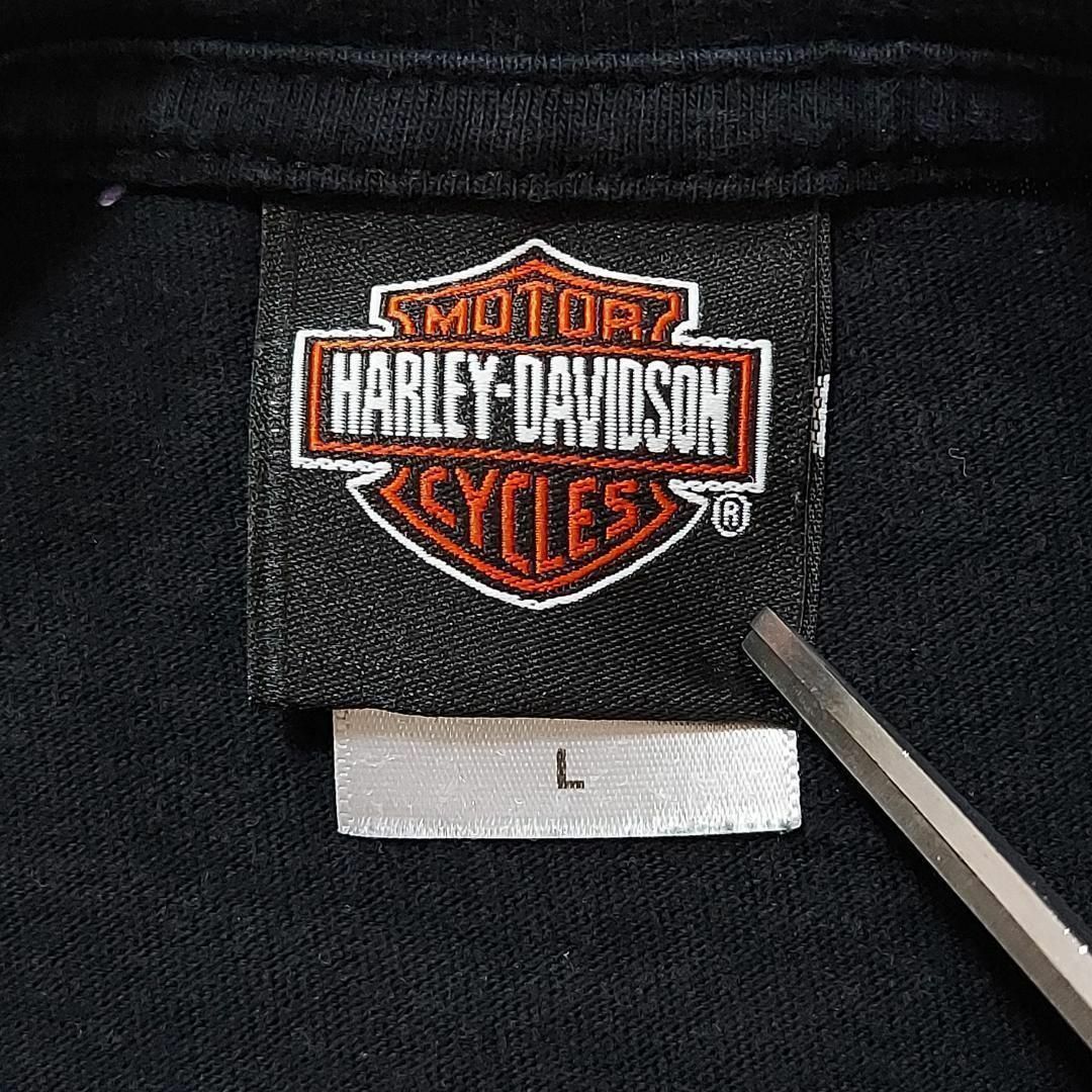 Harley Davidson(ハーレーダビッドソン)のハーレーダビッドソン プリントTシャツ ロンT テキサス XL ブラック 黒 白 メンズのトップス(Tシャツ/カットソー(七分/長袖))の商品写真