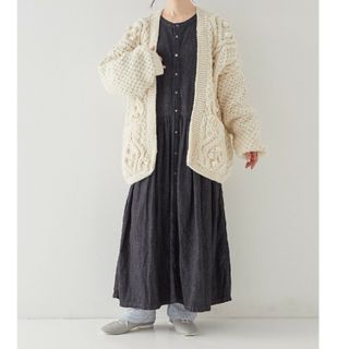 ネストローブ(nest Robe)のネストローブ❤ペルーニットポップコーンカーディガン(カーディガン)