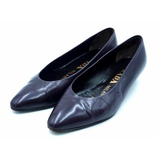 プラダ(PRADA)のPRADA プラダ ヴィンテージ 本革 レザー ローヒール パンプス size35（22.0cm）/紫 ■■ レディース(ハイヒール/パンプス)