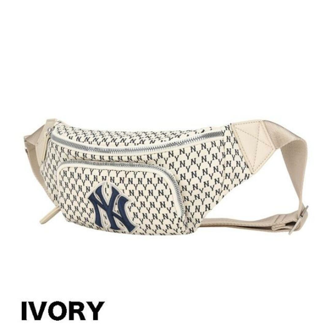 MLB(メジャーリーグベースボール)の【韓国ファッション】MLB Korea エムエルビーコリア NY YANKEES MONOGRAM HIPSACK 32BGC9011 50L / 50I /  50B / 50N / 50R カバン 鞄 ヒップサック ボディバッグ 1.ブラック レディースのバッグ(ショルダーバッグ)の商品写真