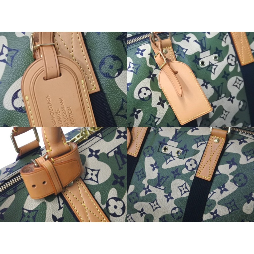 LOUIS VUITTON ルイヴィトン ×村上隆 キーポルバンドリエール55 モノグラムモフラージュ M95774 ゴールド金具 美品 中古 60478 レディースのバッグ(ボストンバッグ)の商品写真