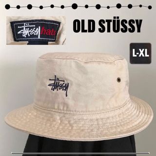 ステューシー(STUSSY)の90s OLD STUSSY★バケットハット バケハ★ショーンフォント★L-XL(ハット)