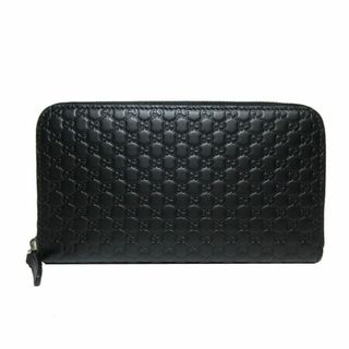 グッチ(Gucci)の【新品】グッチ 財布 長財布 544473 1000(ブラック) GUCCI マイクログッチシマ レザー ラウンド アコーディオン ジップ アラウンド アウトレット メンズ(長財布)