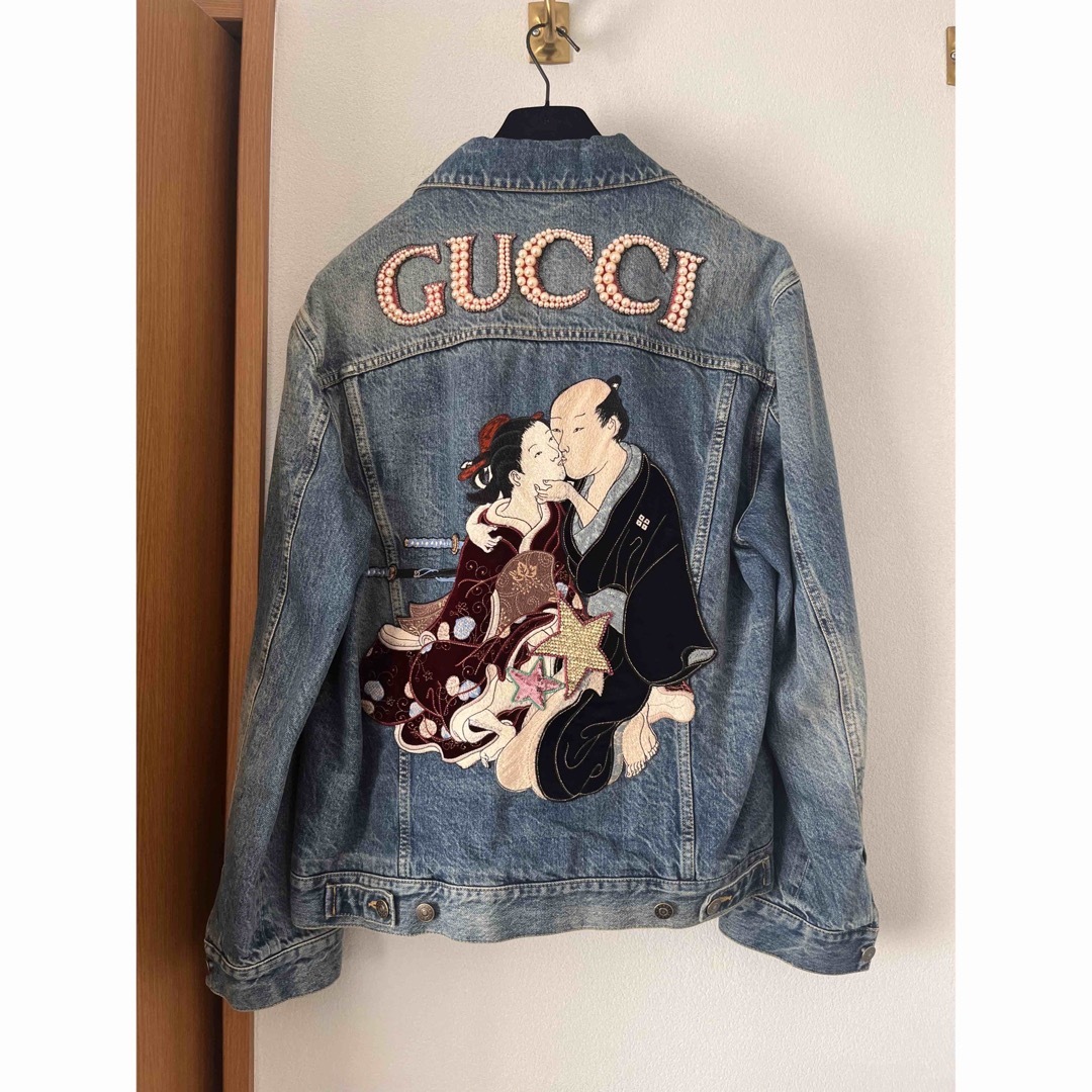 美品】GUCCI デニムジャケット - ジャケット・アウター 美品】GUCCI デニムジャケット - ジャケット・アウター