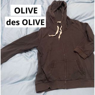 オリーブデオリーブ(OLIVEdesOLIVE)のOLIVE des OLIVE パーカー　ブラック　黒　7部丈(パーカー)