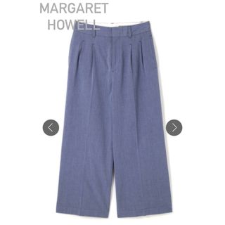 マーガレットハウエル(MARGARET HOWELL)の【MARGARET HOWEL】 コットンワイドトラウザーズ クロップド丈パンツ(カジュアルパンツ)