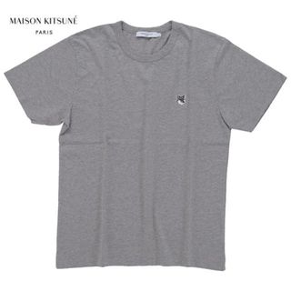 メゾンキツネ(MAISON KITSUNE')の【メール便】MAISON KITSUNE メゾンキツネ GREY FOX HEADPATCH CLASSIC T-SHIRT GM00118KJ 0008 メンズ クラシック Tシャツ 半袖 グレー グレー(Tシャツ/カットソー(半袖/袖なし))