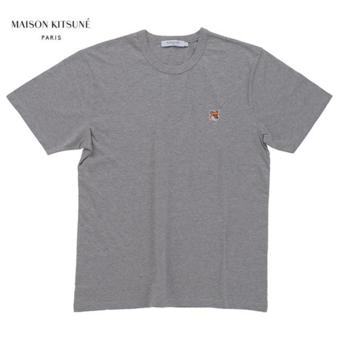 MAISON KITSUNE'(メゾンキツネ)の【メール便】MAISON KITSUNE メゾンキツネ FOX HEAD PATCH CREW T-SHIRT  AM00103KJ 0008 フォックスヘッド パッチ クルー Tシャツ 半袖 グレー グレー メンズのトップス(Tシャツ/カットソー(半袖/袖なし))の商品写真