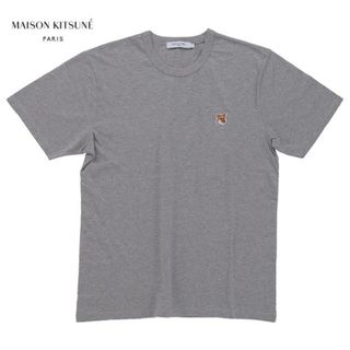 メゾンキツネ(MAISON KITSUNE')の【メール便】MAISON KITSUNE メゾンキツネ FOX HEAD PATCH CREW T-SHIRT  AM00103KJ 0008 フォックスヘッド パッチ クルー Tシャツ 半袖 グレー グレー(Tシャツ/カットソー(半袖/袖なし))