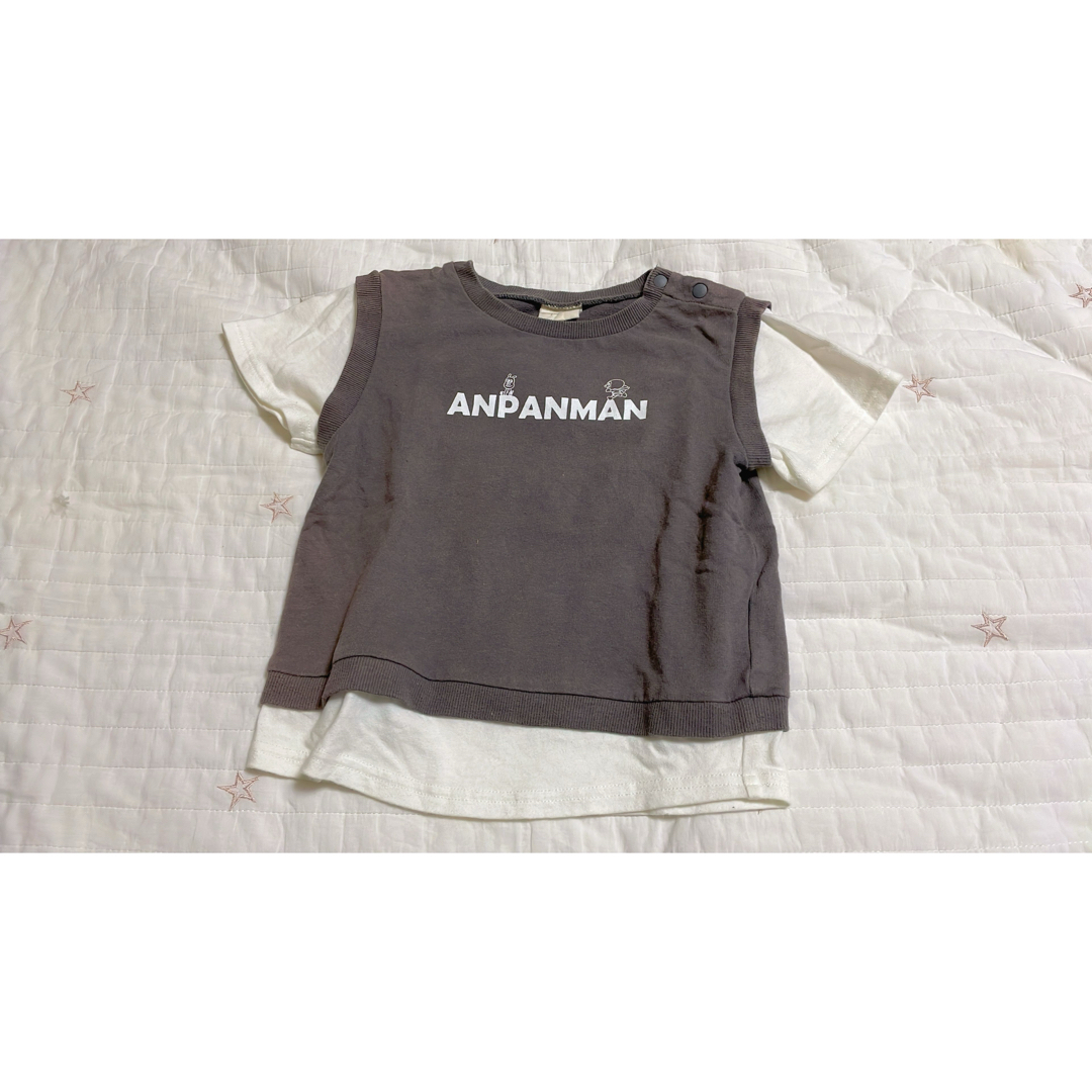 アンパンマン(アンパンマン)のアンパンマン 100サイズ 3着セット JR トレーナー 甚平 Tシャツ キッズ/ベビー/マタニティのキッズ服男の子用(90cm~)(甚平/浴衣)の商品写真