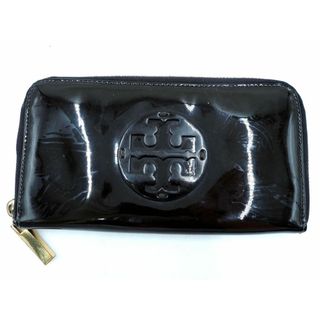 トリーバーチ(Tory Burch)のTory Burch トリーバーチ エナメル ラウンドジップ ロゴ 長 財布 ダークブラウン ■■ レディース(財布)