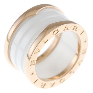 ブルガリ(BVLGARI)のブルガリ ビー ゼロワン B-zero.1 ビーゼロワン 4バンド ホワイトセラミック リング 指輪 10号 18金 K18ピンクゴールド レディース BVLGARI  中古(リング(指輪))